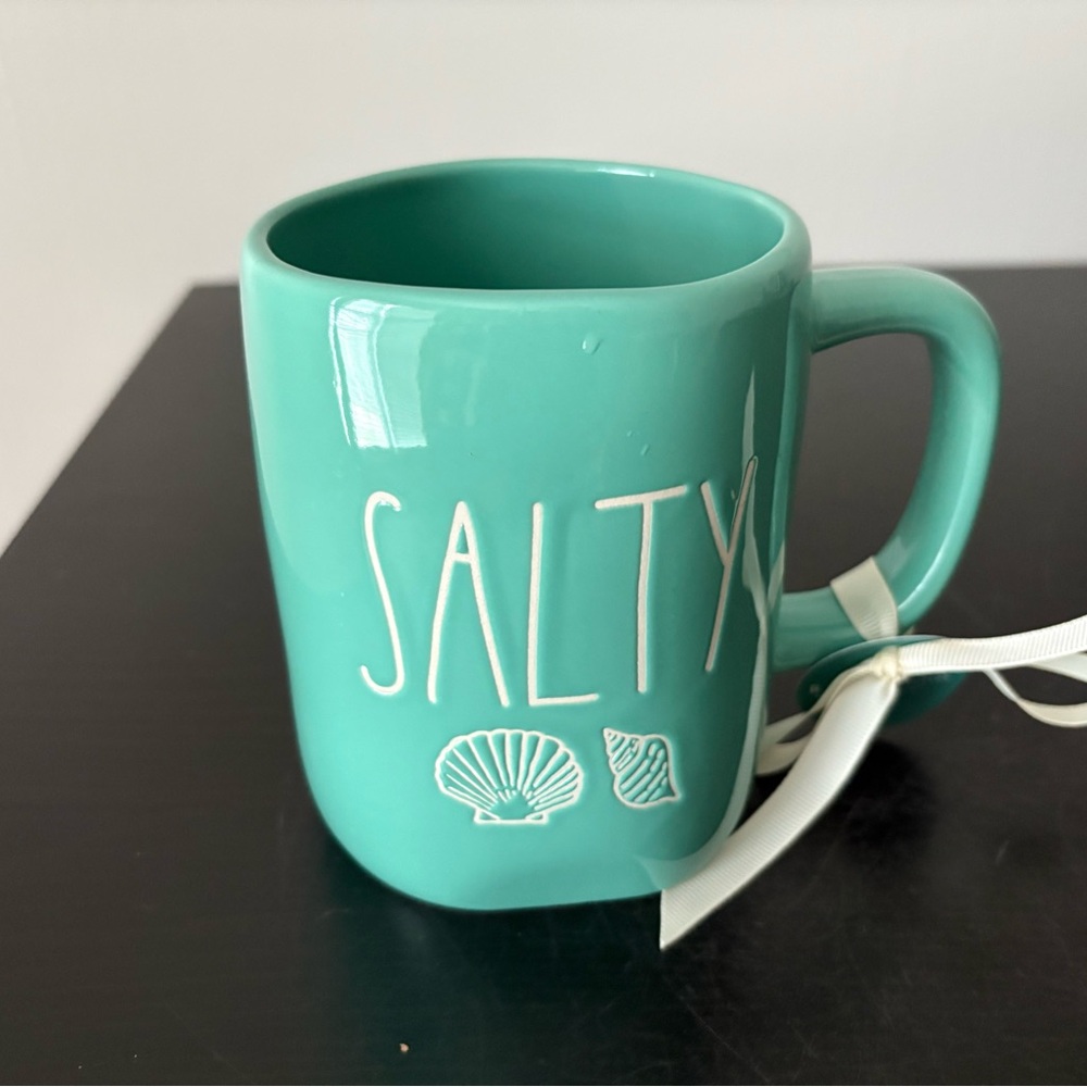 New Rae Dunn Blue Ceramic Mug Salty Design